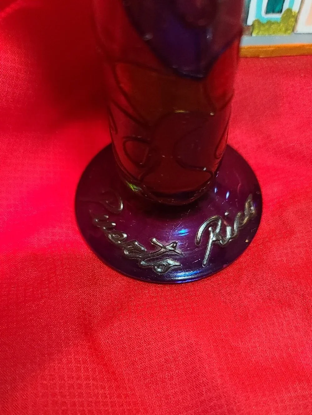 Puerto Rico -Stain Glass Look Decor Vase Salt Pepper Shakers Note Holder, Cross